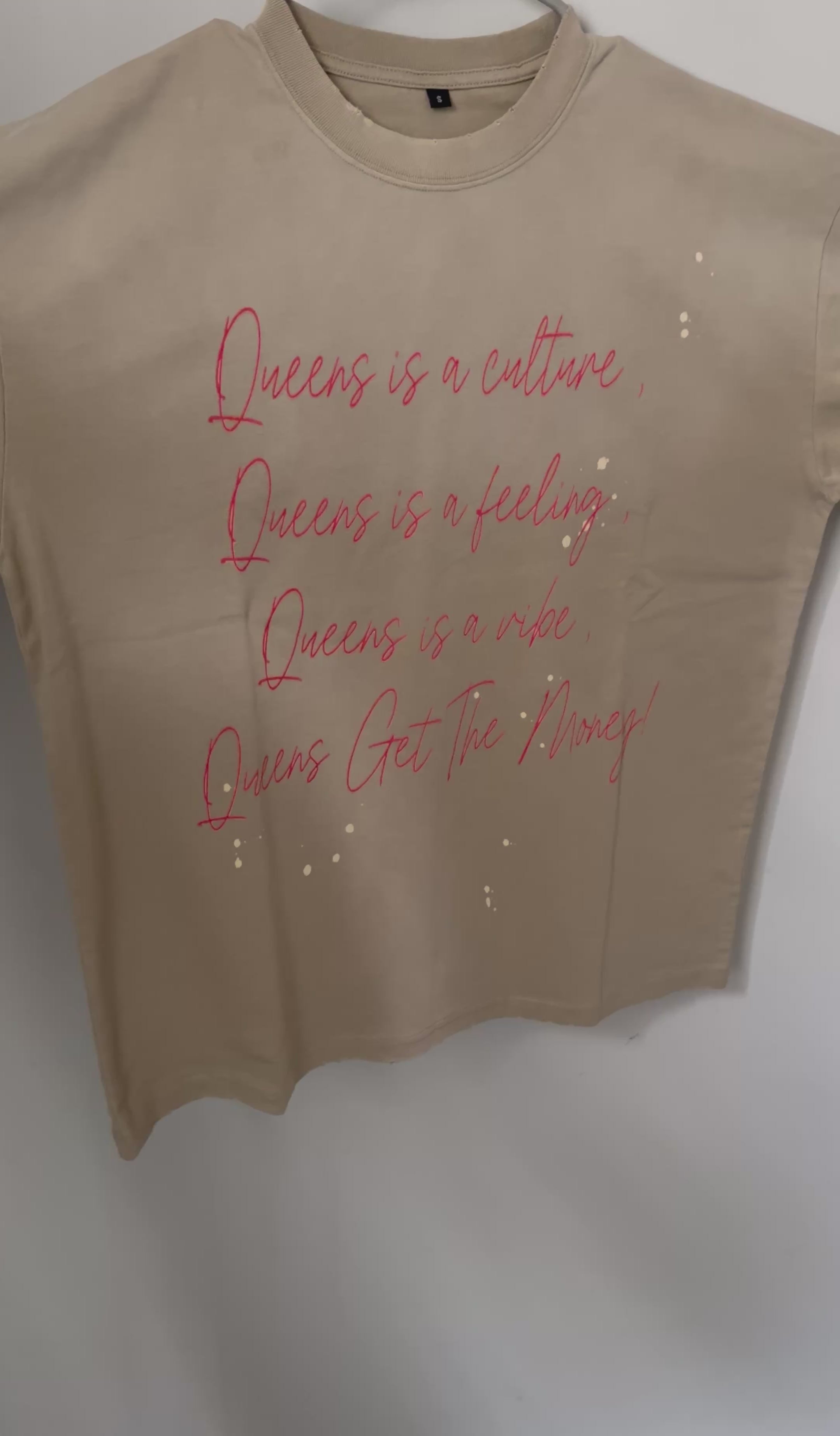 Queens Get The Money Classic Script Tee